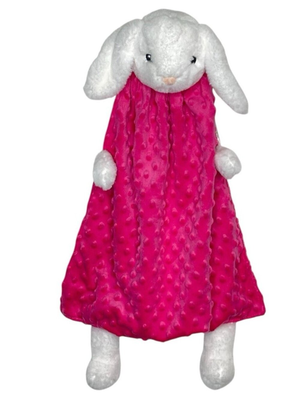 Fat Rat Family Cuddle Baby Security Lovey Blanket Pink Minky Paisley Satin 24x17